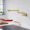 SUMERAIN Gold Pot Filler Faucet Wall Mount Folding Faucet with Double Joint Swing Arms, Two Handle - 2 of 4