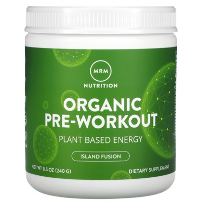 MRM Organic Pre-Workout, Island Fusion, 8.5 oz (240 g), Sports Nutrition Supplements