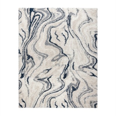 Gertmenian Anjou Abstract Modern Deep Plush Shag Indoor Polypropylene Area Rug