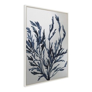Kate & Laurel All Things Decor 28"x38" Sylvie Blue Ocean Wall Art: White Frame, Sawtooth Back - 1 of 4