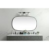Elegant Lighting Metal Frame Oval Mirror 36x60 Inch in Black - 2 of 4