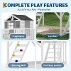 Kids Outdoor Playhouse with Climbing Wall,2 Story Wooden Playhouse with Sandbox - 4 of 4