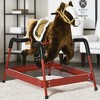 Mshliw Kids Plush Spring Rocking Horse with Realistic Sounds, Bouncing Ride-On Toy for Boys & Girls, Sturdy Metal Frame, Age 3-12, Halloween gift - 4 of 4