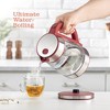 Speed-Boil Electric Kettle 1.7L Coffee & Tea Boiler 1500W, Borosilicate Glass, Wide Opening, Cool Touch Handle, Boil Dry Protection - 3 of 4