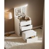 NicBex 3 In 1 Vanity Desk with Lights Small Vanity with Plip Top Mirror, 3 Drawers, Compact Makeup Vanity with Cushioned Tool for Bedroom - 2 of 4