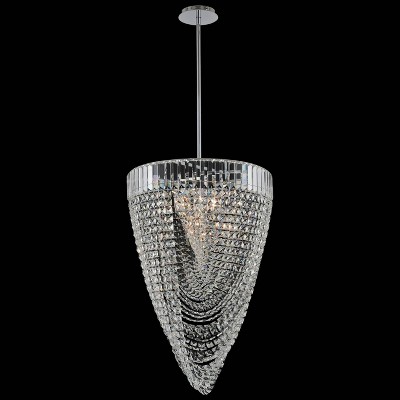 Allegri Mira 21" Wide Polished Chrome Foyer Pendant