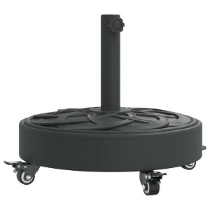 vidaXL Parasol Base Black Polyethylene and concrete base, iron tube - 1 of 4