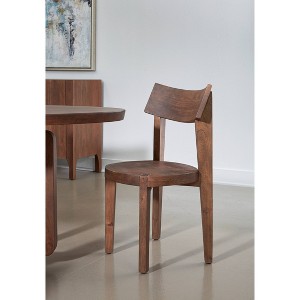 Set of 2 Arcadia Dining Chairs Brown - Treasure Trove Accents: Acacia Frame, No Assembly, Spot Clean - 1 of 4