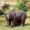 SPI Home Rust Finish Garden Bear – 16" Resin Wildlife Sculpture, Rustic Outdoor Forest Decor - 2 of 3