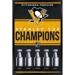 Trends International NHL Pittsburgh Penguins - Champions 23 Framed Wall Poster Prints - 1 of 4