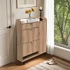 Acekool 4-Tier Shoe Storage Cabinet with 3 Flip Drawers & 2 Slide Drawers, Adjustable Shelves - 3 of 4