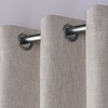 Vesta Heavy Textured Linen Woven Room Darkening Grommet Top Window Curtain Panel Pair Exclusive Home - image 3 of 4