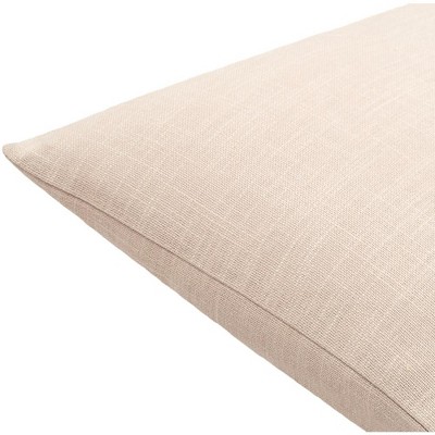 Laria 13"H x 20"W Tan Cotton Lumbar Pillow Cover