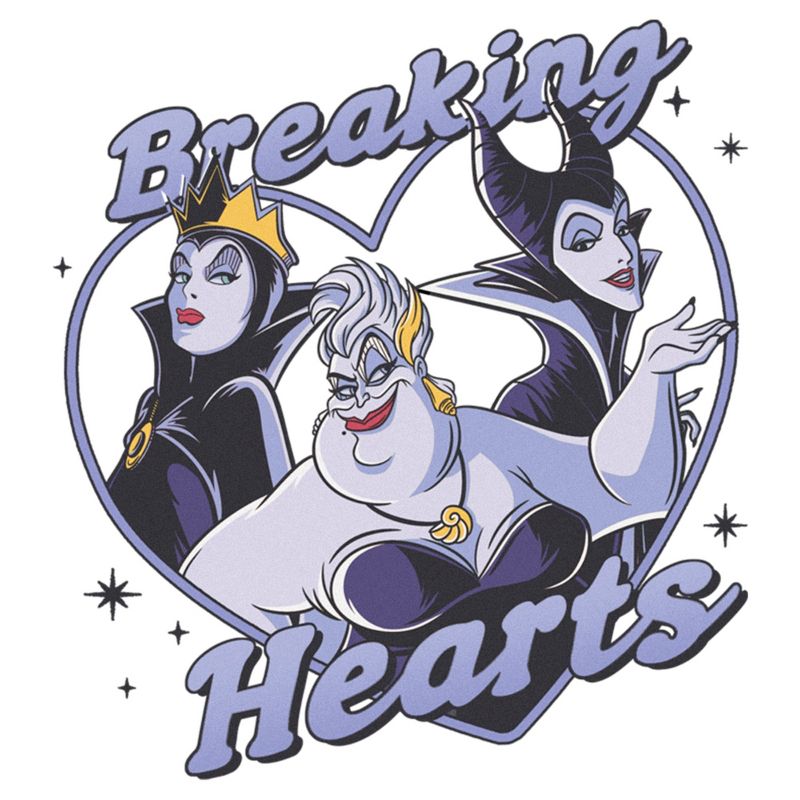 Women's Disney Villains Valentine's Day Breaking Hearts T-Shirt, 2 of 5