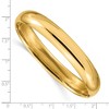 Black Bow Jewelry 10mm 14k Yellow Gold Polished Domed Hinged Bangle Bracelet, 8 Inch - 4 of 4