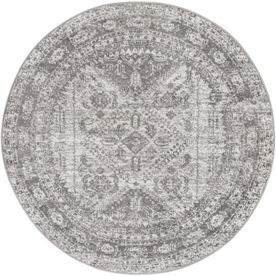 Mark & Day Jules 5'3" Round Woven Indoor Area Rugs: Stain-Resistant, Pet Friendly, Traditional Medallion Design