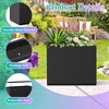 TOAOTBNBO Metal Planters with Drainage Holes, Tall Planter with Removable Shelf, Outdoor Planter Pots for Garden and Porch, Black - 4 of 4
