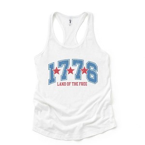 Simply Sage Market Women's Land Of The Free 1776 Raceback Tank - 1 of 3