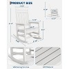 Nasitip HDPE Rocking Chair Outdoor - All-Weather Adirondack Porch Rocker, 380LB Capacity - 2 of 4