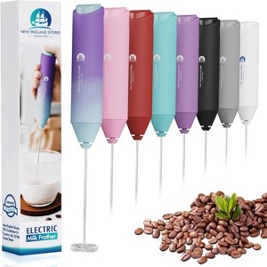 Powerful Milk Frother Wand, Mini Handheld Stainless Steel Whisk, Battery-Powered, Suitable For Coffee, Lattes, Cappuccinos - 1 of 4