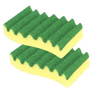 Lola Products All Purpose Made in USA Scrub Sponge- Superior Technology, Non-Scratch, Long Lasting - Dishes, Mugs, Non-Stick Cookware, 2 Pack - 1 of 4