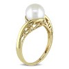 EVERLY JEWELRY | 10K Yellow Gold 8 - 8.5 MM  White Cultured Freshwater Pearl Ring - 2 of 4