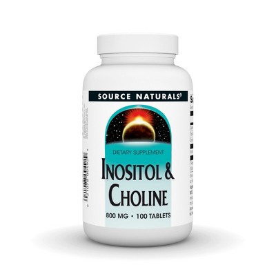 Inositol - Choline 400mg/400mg by Source Naturals, Inc.  -  100 Tablet