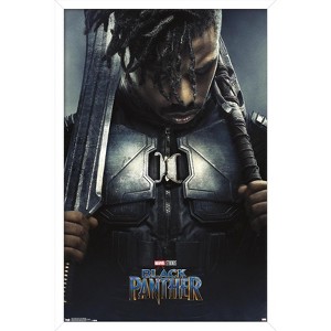 Trends International Marvel Cinematic Universe - Black Panther - Erik Killmonger One Sheet Framed Wall Poster Prints - 1 of 4
