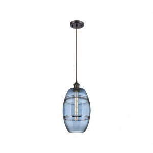 Vaz - 1 Light Cord Hung Mini Pendant In Industrial Style-9.88 Inches Tall and 8 Inches Wide - 1 of 1