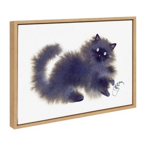 Kate & Laurel All Things Decor 18"x24" Sylvie Green Thumb Framed Canvas by Faryn Hughes Natural - 1 of 4