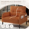 Vynxaria UNITED WE WIN Corduroy Fabric Wide Seat Chair ¨C Stylish & Comfortable Accent Chair - 3 of 4