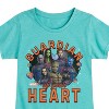 Girls' - Marvel - Guardian Of Your Heart Valentine Fitted Short Sleeve Graphic T-Shirt - 2 of 4