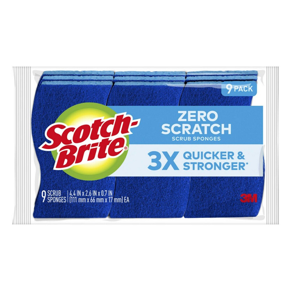 Scotch-Brite Zero-Scratch Scrub Sponges - 9ct