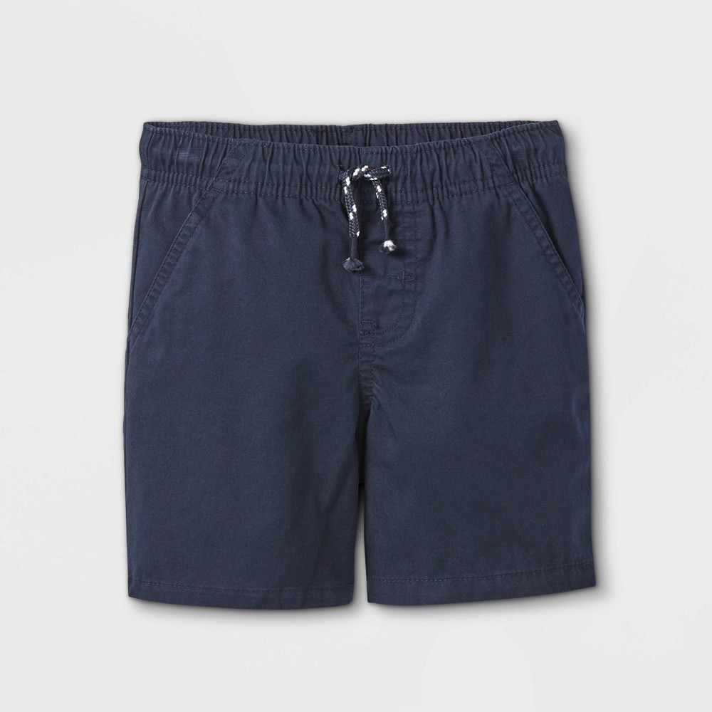 Size 18M Toddler Boys' Woven Pull-On Shorts - Cat & Jack Navy Blue 18M