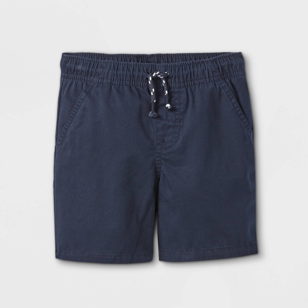 Toddler Boys' Woven Pull-On Shorts - Cat & Jack Navy Blue 2T