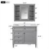 Tramull Modern Bathroom Vanity Set with Mirror, Soft Close Doors & Drawers, Storage Cabinet for Single Sink - 2 of 4