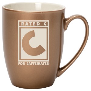 100 North Bronze Metallic Finish, 10 Ounce, Comfortably Fits Your Hands, New Bone China Coffee Tea Cup Mug, Rated C For Caffeinated - 1 of 1