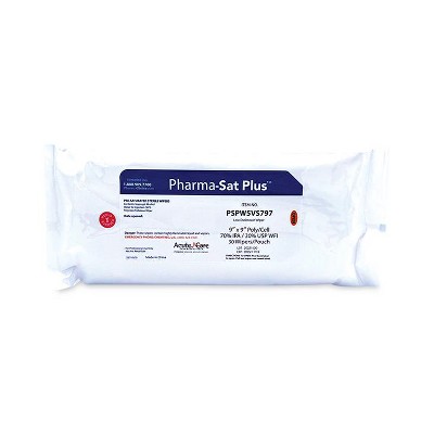 Pharma-Sat Plus Sterile 70% Wipers, 30 Ct, Case of 27