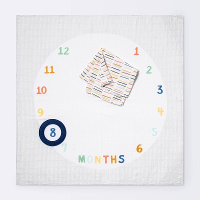 Muslin Blanket with Felt Frame Dashes - Cloud Island™