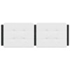 vidaXL White and Black Faux Leather Headboard Cushion - Wall-Hanging/Bed Frame Compatible, Foam-Filled Support Pillow - 4 of 4