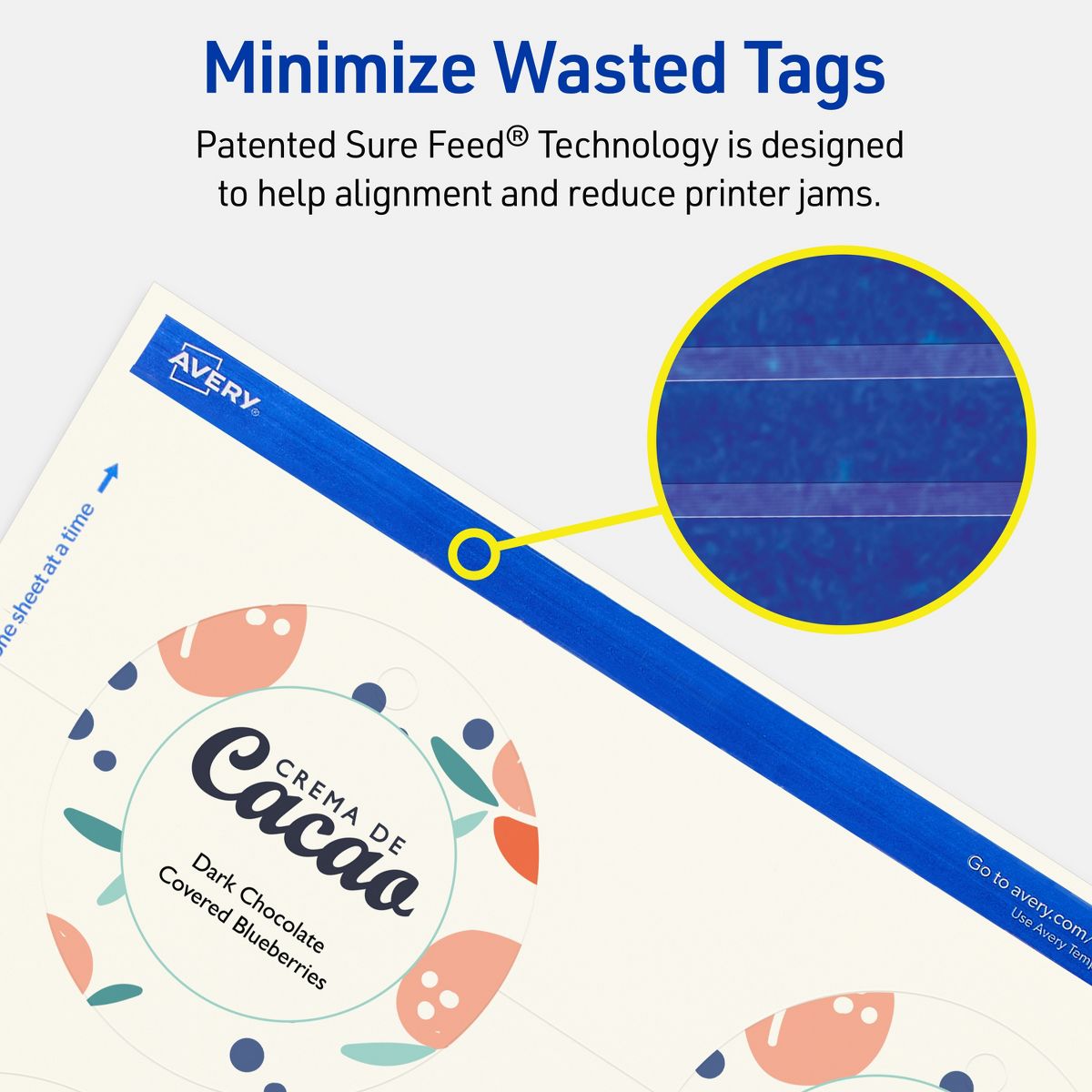 3" Diameter Round, Matte Ivory Printable Tags - thumbnail 4
