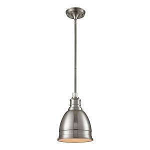 Elk Home Carolton 1 - Light Pendant in  Brushed Nickel - 1 of 3