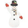 vidaXL Christmas Inflatable Snowman with LED Lights - Weather-Resistant, Self-Inflating LED Outdoor Decoration - 15tf Tall for Festive Holiday Display - 4 of 4
