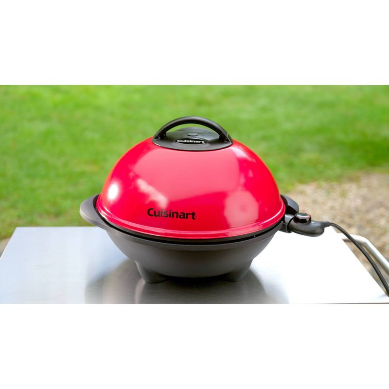 Cuisinart CEG-115 Portable Electric Grill, Red, 6 of 8