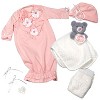 Paradise Galleries Reborn Baby Doll with Magnetic Pacifier, Buttons & Bows, 21 inch Sleeping Girl in Softtouch Vinyl & Weighted Body, 8-Piece Gift Set - 4 of 4