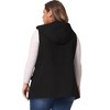 Agnes Orinda Women's Plus Size Utility Sleeveless Anorak Cargo Drawstring Fashion Vests - 4 of 4