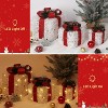 Set of 3 Christmas Lighted Gift Boxes, Gift Present Decorated Boxes with Ribbons & Bows for Indoor Outdoor Christmas Tree, Home, Yard, Lawn - 4 of 4