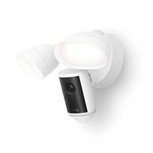Ring Floodlight Cam Pro 2nd Gen, Wired Retinal 4K for Ultra-Clear Video, 10x Enhanced Zoom, Ultra-Bright Motion-Activated Floodlights - White - 1 of 4