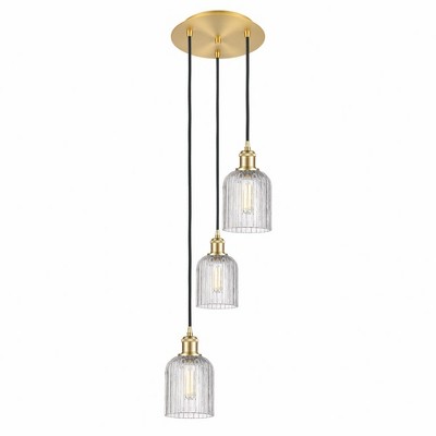 Bridal Veil - 3 Light Cord Hung Multi Pendant In Industrial Style-27.75 Inches Tall and 11.5 Inches Wide