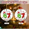 Lomsoe Santa Says 67 Gifts Christmas Ornament 2025 for Women Men Friends Six Seven Ornaments Gifts for Christmas Tree Christmas Decor Christmas Gift - 2 of 4